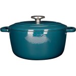 Cocotte avec couvercle - cosy & trendy - fontestic - fonte �maill�e - �24 cm - 4, 6 l - tous feux dont ...