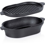 Cocotte en fonte avec couvercle 2 en 1 28 x 16 cm 12 l