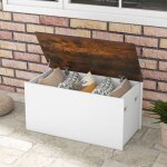 Coffre - banc de rangement couvercle rabattable design anticollision pour couvertures jouets collations ... Coffre - banc de rangement couvercle rabattable design anticollision pour couvertures jouets collations ...