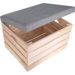 Coffre banc de rangement jouets 50 x 40 x 35 cm naturel Coffre banc de rangement jouets 50 x 40 x 35 cm naturel