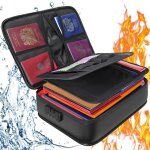 Coffre fort anti feu avec serrure, sac ignifuge de grande taille pour argent, passeport, certificat important, ...