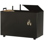 Coffre � granul�s � roulettes avec 2 accessoires jarlen edilinox - coloris noir