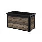 Coffre de jardin keter deco 100g noyer 380l avec si�ge - effet bois 122, 9 x 62, 1 x 70, 6 cm - keter ...