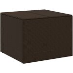Coffre de jardin en r�sine tress�e zameno - pratique et durable - marron - largeur 80 cm