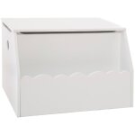 Wellhome - coffre pour jouets et bibliothque enfant, blanc, longueur 57, 5 ??x profondeur 37, 5 x hauteur ...
