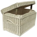 Coffre à jouets en osier écru - 60 cm Coffre à jouets en osier écru - 60 cm