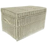 Coffre � jouets en osier �cru - 70 cm