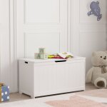 [en. casa] - coffre � jouets podek 80 x 40 x 45 cm blanc