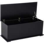 Coffre malle de rangement coffre  jouets dim. 100l x 40l x 40h cm panneaux particules noir