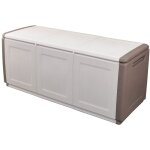 Coffre de rangement 330l beige / taupe 138 x 53 x h57cm poignées de transport polypropylène intec Coffre de rangement 330l beige / taupe 138 x 53 x h57cm poignées de transport polypropylène intec