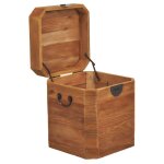 Meubletmoi - coffre de rangement 48 cm bois de pin recycl avec poignes ? chalet