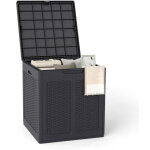 Coffre de rangement ext�rieur 56 x 56 x 60, 5 cm s�curit� optimale table d'appoint si�ge suppl�mentaire ...