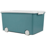 Coffre de rangement sur roulettes thermobaby playbox medium vert azur 50�33�26, 5 cm