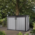 Coffre en rsine keter oakland brossium - 2100 l - gris