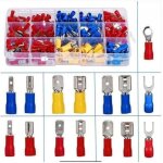 Coffret 280 cosses �lectricien, cosses electriques a sertir, 280 pcs cosse electrique isol�e, connecteurs ...