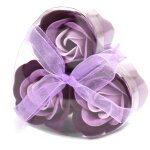 Ancient wisdom - coffret 3 bo�tes coeur fleur de savon - roses lavande - vendu par 1