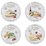 Coffret 4 assiettes  fromage 19 cm - les fromages de nos rgions - easy life