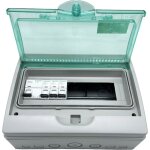 Onelec - coffret ac monophasé 6kw avec différentiel type asi pour 2 onduleurs Onelec - coffret ac monophasé 6kw avec différentiel type asi pour 2 onduleurs