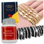 Coffret de bain en or et argent + chiffon de nettoyage pour bijoux