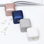 Coffret � bijoux en cuir synth�tique 4 pi�ces pour demande en mariage, boucles d'oreilles et colliers ...