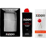 Coffret briquet zippo en chrome bross� avec pierres � essence accessoires