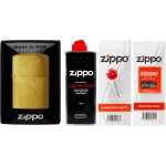 Coffret briquet zippo en laiton bross�, pierres � essence et m�che accessoires