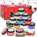 Coffret cadeau de bougies parfumes pour femme, lot de 12 bougies de nol, bougies d'aromathrapie en ...