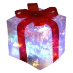 Coffret cadeaux de nol, dcoration, ornement avec n?ud, bote d'clairage, clairage extrieur, nol ...