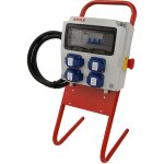 Coffret de chantier pr�cabl� 16a monophas� avec support en m�tal - 9 modules - coffret �lectrique, protection ...