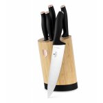 Coffret de couteaux berlinger haus bh - 2752 black rose dans un bloc de bambou