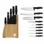 Coffret de couteaux berlinger haus bh - 2760 black rose dans un bloc de bambou