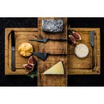 Coffret couteaux a fromages et beurre - style de vie - acier inoxydable - 6 pieces - noir