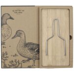 Coffret découpe foie gras avec lyre et planche bois Coffret découpe foie gras avec lyre et planche bois