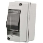 Coffret electrique etanche exterieur ip65, 2 modules, abs de surface en plastique, boite de boitier etanche ...