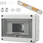 A coffret electrique etanche, coffret electrique etanche exterieur ip65 8 modules, avec 4 bornes, 2 connecteur ...