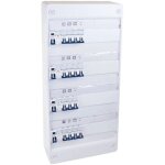 Coffret �lectrique mont� - c�bl� 52 modules top chantier - 4 rang�es - pour logements t4 / t5 - eurohm ...