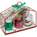 Coffret maison 2 bougies et 1 diffuseur de parfum houx et baies givr�es - atmosphera cr�ateur d'int�rieur ...