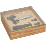 Coffret sommelier jules 4 porte(s) marron l24xp6, 8xh24cm - atmosphera créateur d'intérieur Coffret sommelier jules 4 porte(s) marron l24xp6, 8xh24cm - atmosphera créateur d'intérieur
