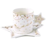 Coffret tasse  th 17, 5 cl + sous - tasse - christmas lights - easy life