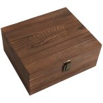 Paris prix ? coffret whisky 10 pi�ces marron ? 70% bois pin ? 20% verre ? 10% acier inoxydable ? contient ...