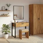Coiffeuses pour chambre marron bois d'acacia massif