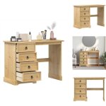 Coiffeuse corona 104x47x75 cm bois de pin massif - table de chevet - meuble de salle de bain - commode ...