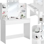 Tectake - coiffeuse clairage led  intensit variable en continu 10 w, 3 tempratures de lumire