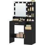 Coiffeuse avec miroir et 10 lumières led, vanité de maquillage Coiffeuse avec miroir et 10 lumières led, vanité de maquillage