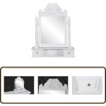 Vidaxl - coiffeuse avec miroir pivotant rectangulaire mdf - table de maquillage - coiffeuse - vanity ...