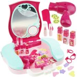 Coiffeuse pliante, valise, malle + accessoires + projecteur