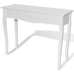 Helloshop26 - coiffeuse table maquillage chambre salon meuble d'entre 100 x 35 cm blanc