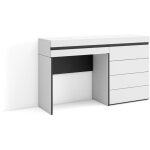 Skraut home - coiffeuse, table maquillage, rangement, 127x75x35 cm, avec tiroir, commode, buffet, style ...