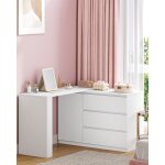 Coiffeuse avec tiroirs, avec 1 meuble de rangement et 2 ouvertes