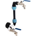 Col de cygne avec raccord s60x6 robinet 3 / 4', connecting set pour cuve rcuprateur d'eau de pluie ...